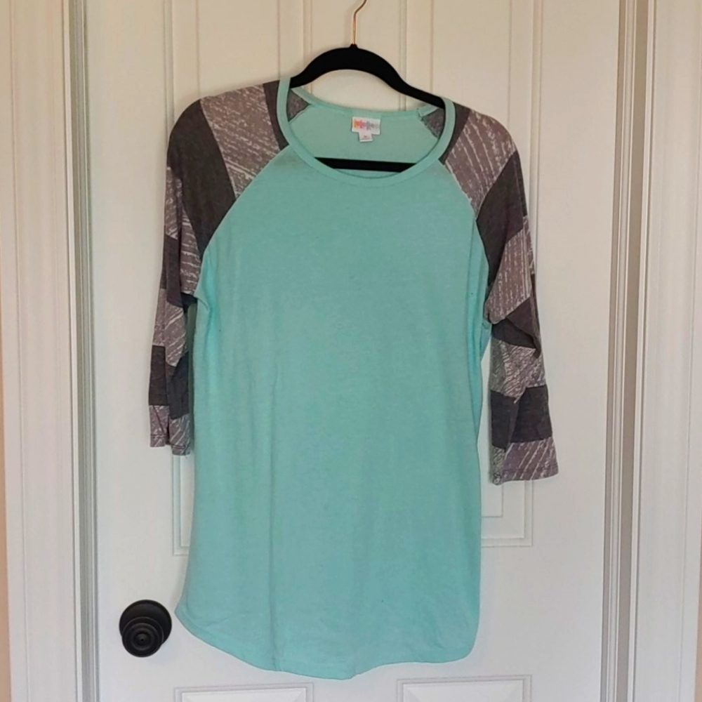 LuLaRoe Randy mint and gray